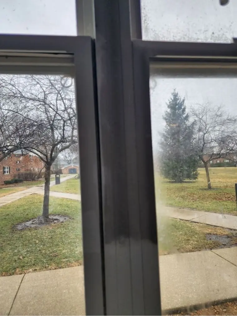 Before: apartment window glass cleaning